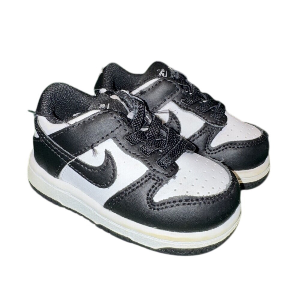 Nike Dunk Low Panda Toddler Shoes Black White‎ Sneakers 4C CW1589-100
